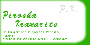 piroska kramarits business card